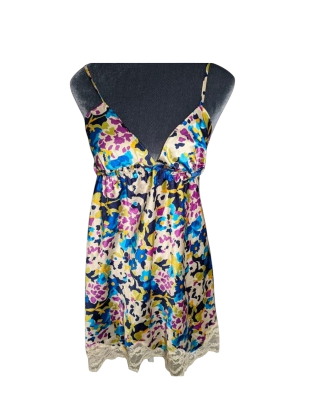 Victoria's Secret Floral Slip Dress Chemise Size M